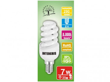 BOMBILLA BAJO CONSUMO 7W 8000H (020) INTERCRIS