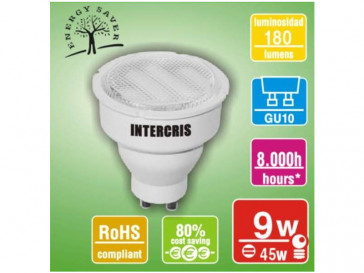 BOMBILLA BAJO CONSUMO 9W 8000H (025) INTERCRIS