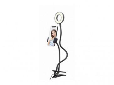 ANILLO DE LUZ PARA SELFIE CON SOPORTE PARA TELEFONO LED-RING4-PH-01 GEMBIRD