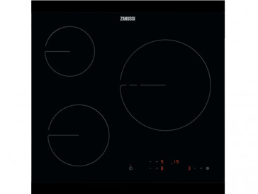 PLACA VITROCERAMICA ZANUSSI ZHRN639K 60CM 3 ZONAS DE COCCION