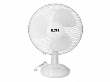VENTILADOR DE SOBREMESA BLANCO 45W Ø ASPAS 40 CM 33964 EDM