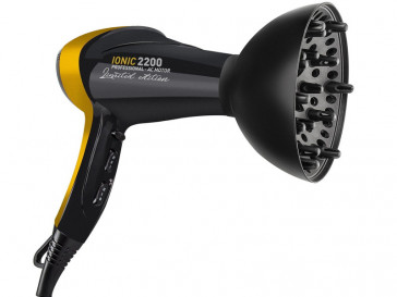 SECADOR DE PELO PROFESIONAL IONICO 2200W 33842 NEGRO/DORADO KUKEN