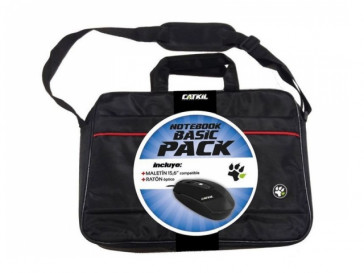 PACK MALETIN BASIC 15.6" + RATON OPTICO USB CTK001 CATKIL 