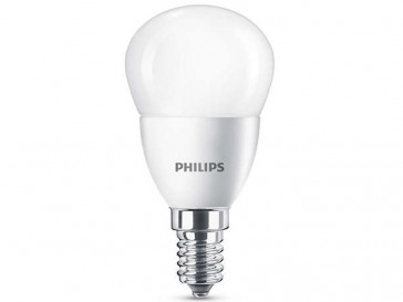 BOMBILLA LED ESFERICA E14 5.5W (40W) LUZ BLANCA CALIDA PHILIPS