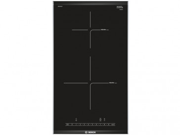 PLACA DOMINO DE INDUCCION BOSCH PIB375FB1E 30CM 2 ZONAS DE COCCION MARCO BISELADO DELANTERO PERFIL LATERAL