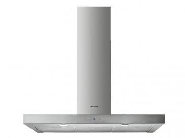 CAMPANA SMEG DECORATIVA PARED 90CM INOX LED KAT900HXE