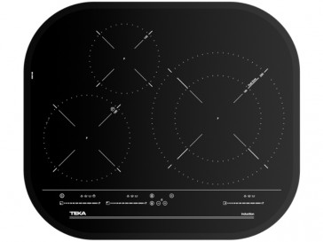 PLACA DE INDUCCION TEKA IRC-6320 10210207 60CM 3 ZONAS DE COCCION MARCO BISELADO CRISTAL NEGRO