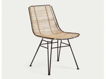 SILLA TISHANA RATAN Y ACERO CC2977E01-1/1 KAVEHOME