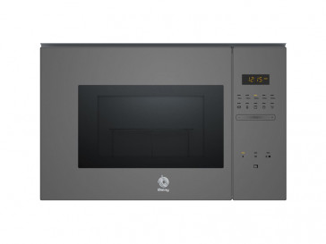 MICROONDAS INTEGRABLE BALAY 25L 900W CRISTAL GRIS ANTRACITA CON GRILL 3CG5175A0