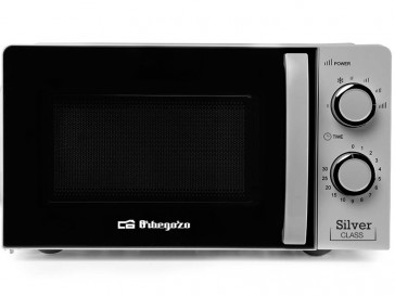 MICROONDAS LIBRE INSTALACION ORBEGOZO 20L 700W SILVER MI-2118