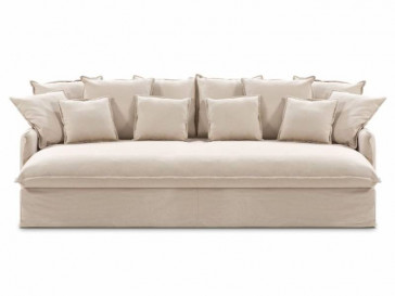 SOFA COTTON 3 PLAZAS XXL (SENTADA 120) 256 CM TELA SERIE 700 DUAL-ARENA PEDRO ORTIZ