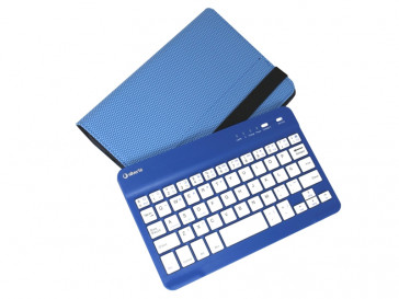 FUNDA UNIVERSAL GRIPCASE + TECLADO 7 AZUL SILVER HT