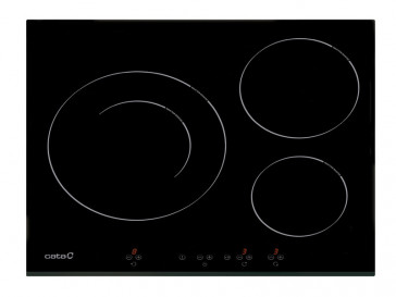 PLACA DE INDUCCION CATA IB 6030 BK 59CM 3 ZONAS DE COCCION MARCO BISELADO FRONTAL