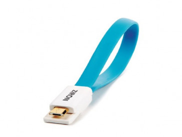 CABLE MICRO USB IMANTABLE 0.2M AZUL ZIRON