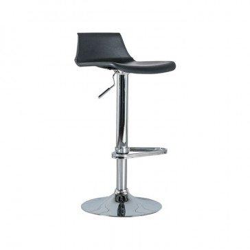 SILLA BAR FRED TELA NERA BASE CROMADA METALICA OM/175/N STONES