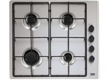 PLACA DE COCINA BEKO HIZG-64101 SX GAS BUTANO 60CM 4 QUEMADORES