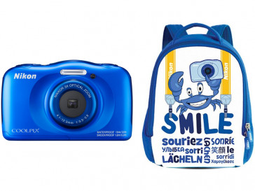 CAMARA COMPACTA NIKON COOLPIX W100 (BL) + MOCHILA