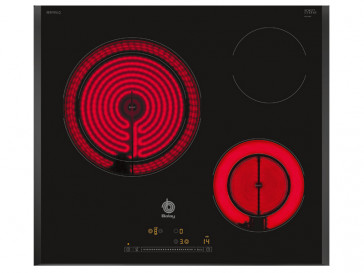 PLACA VITROCERAMICA BALAY 3EB765LQ 60CM 3 ZONAS DE COCCION MARCO BISELADO