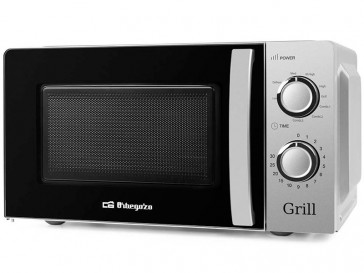 MICROONDAS LIBRE INSTALACION ORBEGOZO 20L 700W PLATA  CON GRILL MIG-2138
