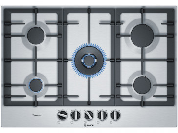 PLACA DE COCINA BOSCH PCQ7A5B90 GAS NATURAL 75CM 5 QUEMADORES