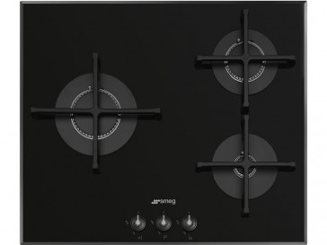 PLACA CRISTAL-GAS SMEG PV163B3 GAS NATURAL 60CM 3 QUEMADORES
