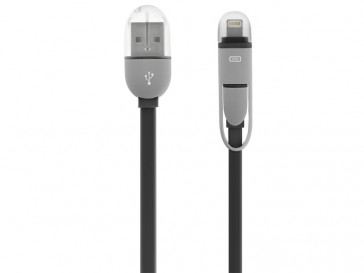 CABLE DE CARGA Y DATOS 2 EN 1 PARA MICRO USB Y CONECTOR MF USMCFN BLAUTEL
