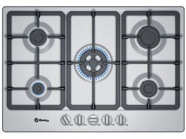 PLACA DE COCINA BALAY 3ETX576HB GAS BUTANO 75CM 5 QUEMADORES ACERO INOXIDABLE