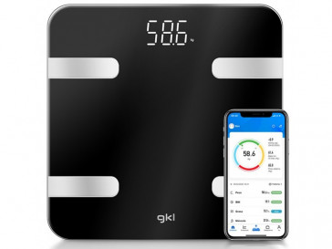 BASCULA FITNESS INTELIGENTE CON BLUETOOTH FIT BLUE 300 BLACK GKL