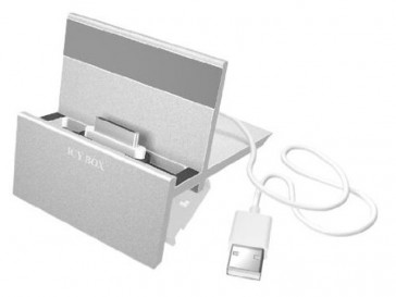 ICY BOX IB-i003 + SOPORTE PARA IPHONE/IPAD PLATA RAIDSONIC