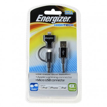 CABLE DUAL PARA CARGA Y SINCRONIZACION LCAEHUSYDUAL2 ENERGIZER