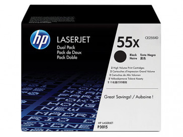 PACK 2 CARTUCHOS TONER NEGRO 55X (CE255XD) HP