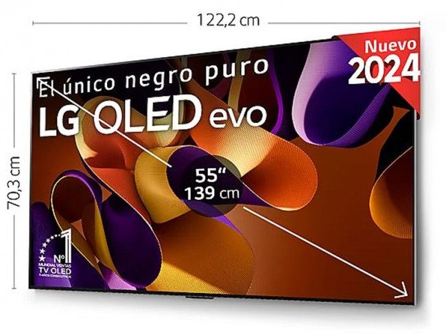 LG SMART TV OLED EVO+ G4 ALFA11 144HZ ULTRA HD 4K 55" LG OLED55G45LW ...