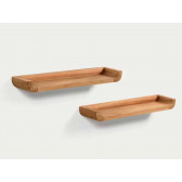 SET SHAMEL 2 ESTANTES DE MADERA MACIZA TECA AB0138M46-1/1 KAVEHOME