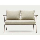 SOFA SALGUER 2 PLAZAS CUERDA VERDE Y ACERO 134 CM J1400005RR19-1/1 KAVEHOME