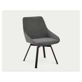 SILLA GIRATORIA JENNA GRIS Y ACERO FSC 100% CC1154PK15-1/1 KAVEHOME