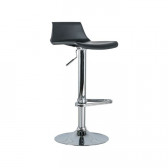 SILLA BAR FRED TELA NERA BASE CROMADA METALICA OM/175/N STONES