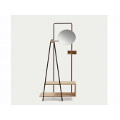 PERCHERO ANGELO ACERO Y CHAPA ROBLE 76 x 191 CM AA4028E01-1/1 KAVEHOME