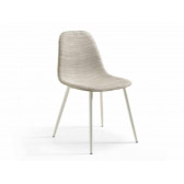 SILLA MARTINA ASIENTO SIMILAR AL RATAN BEIGE PATAS METALICAS OM/281/BE STONES 