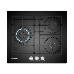 PLACA DE COCINA BALAY 3ETG563HB GAS BUTANO 60CM CRISTAL NEGRO 3 QUEMADORES