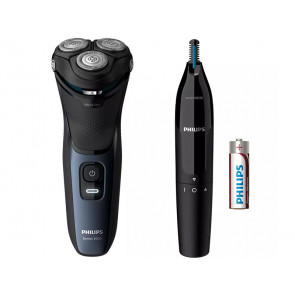AFEITADORA WET&DRY S3134/57 + NARICERO NT1650/16 PHILIPS
