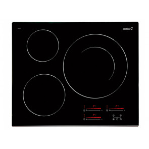 PLACA DE INDUCCION CATA INSB 6032 BK 08063400 63CM 3 ZONAS DE COCCION MARCO BISELADO FRONTAL