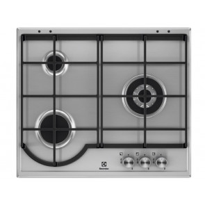 PLACA DE COCINA ELECTROLUX EGH6333BOX GAS NATURAL 60CM 3 QUEMADORES