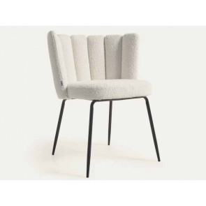SILLA ANIELA BORREGUITO BLANCO Y METAL CC2025J33-1/1 KAVEHOME