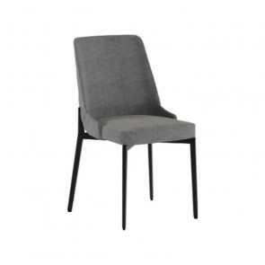 SILLA AMBRA TELA GRIS HIDRO PATAS NEGRAS METALICAS OM/461/GS STONES 