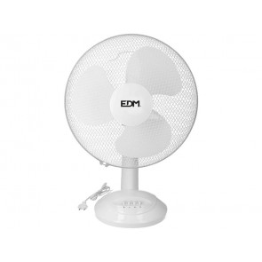 VENTILADOR DE SOBREMESA BLANCO 35W Ø ASPAS 30CM 33963 EDM