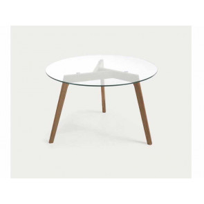 MESA CENTRO KIRB MADERA NATURAL  Ø 90 CM C605C07-1/1 KAVENHOME