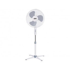 VENTILADOR PIE BLANCO 45W Ø ASPAS 40CM ALTURA REGULABLE 105-125CM 33500 EDM