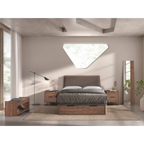 CANAPE COMFORT DRAWER CONT TWIN 160 X 200 ACABADO NORDICO TIRADORES ANTRACITA TAPA CONT CENIZA TRASERA FIELTRO SIN GOMA  KOALA BEDS