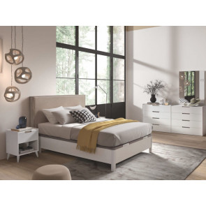 CANAPE VISION GAP CONT TWIN 160 X 200 CM ACABADO NATURE TAPA POLIPIEL BEIGE TIRADOR ANTRACITA FONDO FIELTRO KOALA BEDS