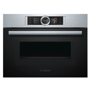 HORNO COMPACTO MULTIFUNCION PIROLITICO CON MICROONDAS BOSCH CMG676BS1
